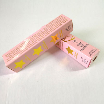 CMYK Hot Stamping Cosmetic Paper Box ، تغليف علبة أحمر الشفاه القابلة للطي