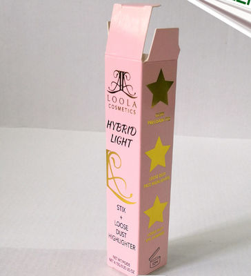 CMYK Hot Stamping Cosmetic Paper Box ، تغليف علبة أحمر الشفاه القابلة للطي