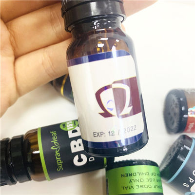 ملصقات زجاجة 3x6.2 سم 30 مل ، ملصقات زجاجة فينيل قابلة لإعادة التدوير ISO