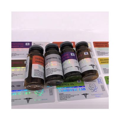 ملصقات تسمية الأدوية الملونة CMYK ، ملصقات ثلاثية الأبعاد من الفينيل مقاومة للزيت