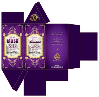 صندوق ورق مستحضرات التجميل من الورق المقوى عالي الجودة من رقائق الذهب 105 مم لزجاجة عطر الزيت العطري