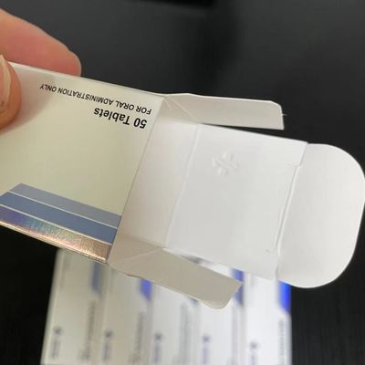 Winstrol Tablets Paper Box Printing ، ختم صناديق حبوب الدواء المنقوشة بالفضة الفضية