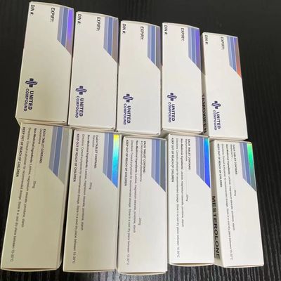Winstrol Tablets Paper Box Printing ، ختم صناديق حبوب الدواء المنقوشة بالفضة الفضية