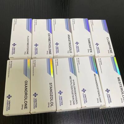 Winstrol Tablets Paper Box Printing ، ختم صناديق حبوب الدواء المنقوشة بالفضة الفضية